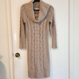 Cowl Neck Small Loft Cable Knit Dress
